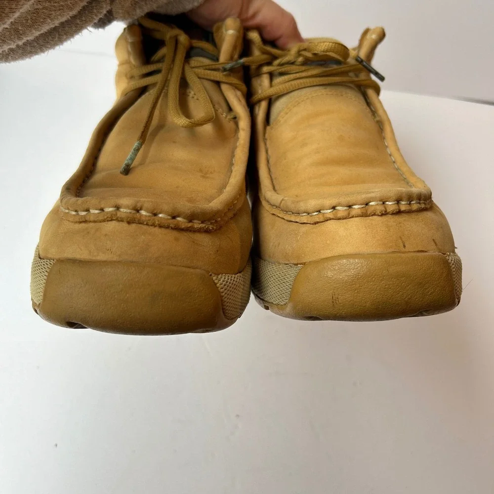 Phat Farm Moc Toe Boots Mens 10.5 Tan Leather Mid Top Chukka Street Work PF0019M